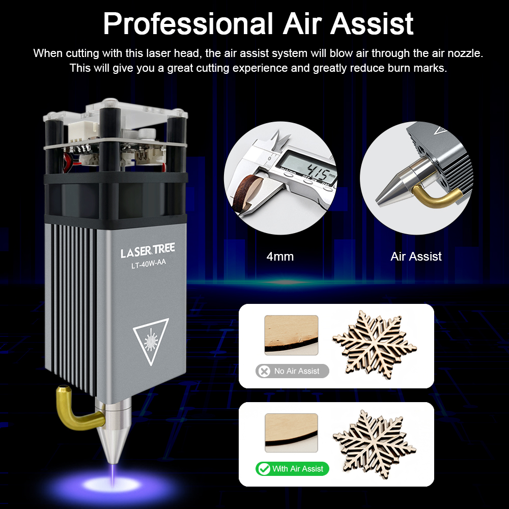 레이저 나무 공기 보조 금속 깍지 레이저 헤드, CNC - Industrial Laser Engraver 리뷰 및 가격