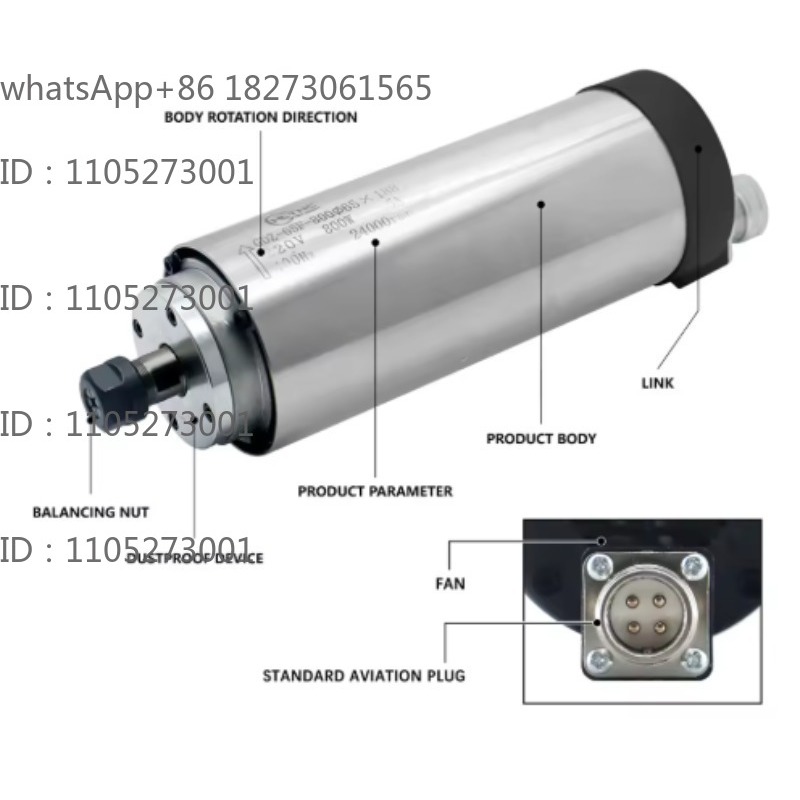 24000RPM 원형 수냉식 스핀들 모터, 800W,  - Cnc Spindle Motor 리뷰 및 가격