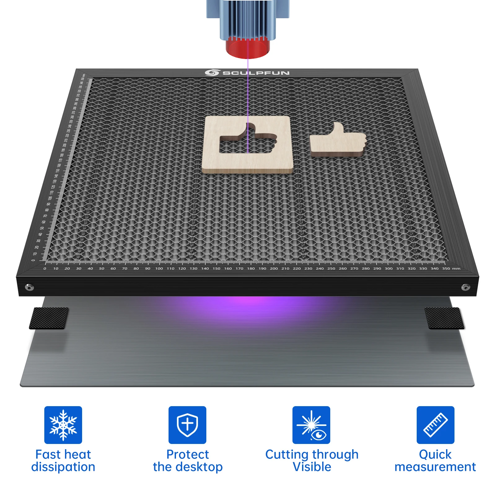 레이저 조각기 작업 침대 CO2 레이저 절단기 용 벌집 - Honeycomb Laser Bed 리뷰 및 가격